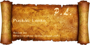 Puskás Lenke névjegykártya