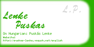 lenke puskas business card